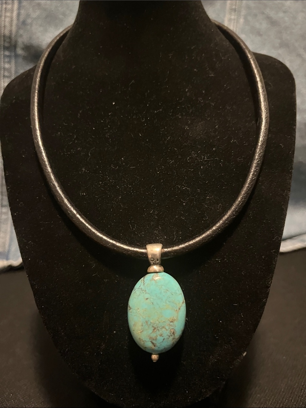 Silpada Turquoise Blue Oval Pendant Necklace - Picture 2 of 16